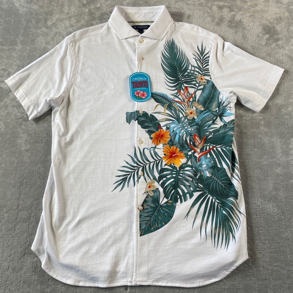 Cremieux Shirt Tahiti Collection Mens Large‎ Floral Tropical Hawaiian Floral
